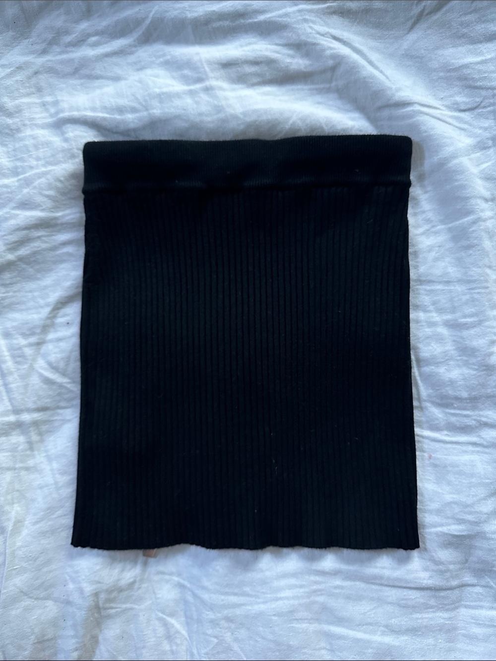 1017 ALYX 9SM Black Ribbed Pencil Skirt with Silver Zipper - Picture 2 of 5